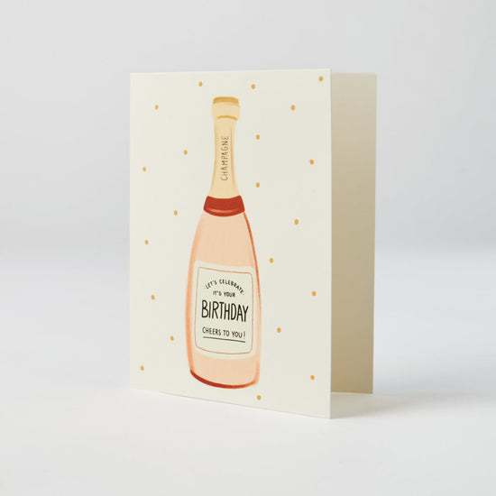 Champagne Birthday Greeting Card