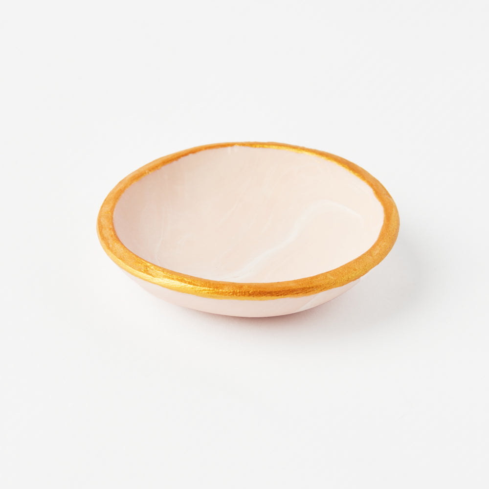 Small pink and gold catch-all dish